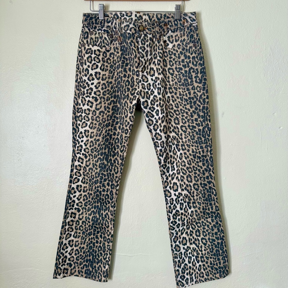 R13 Kick Fit Jeans Tyler Leopard Size 28